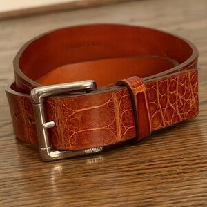 Authentic Vintage Ralph Lauren Genuine American Alligator belt made Italy Size S